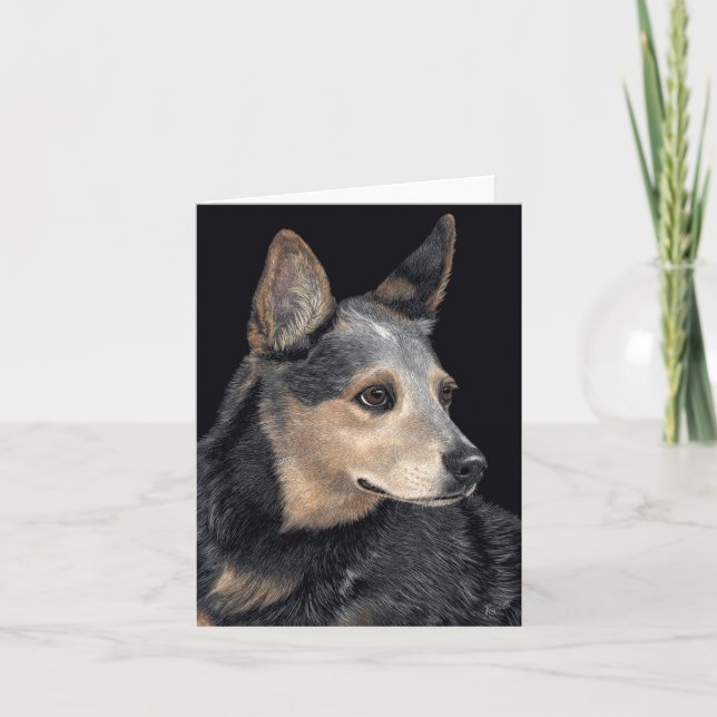 Australian Cattle Dog Card - "Quigley" Karte (Vorderseite)