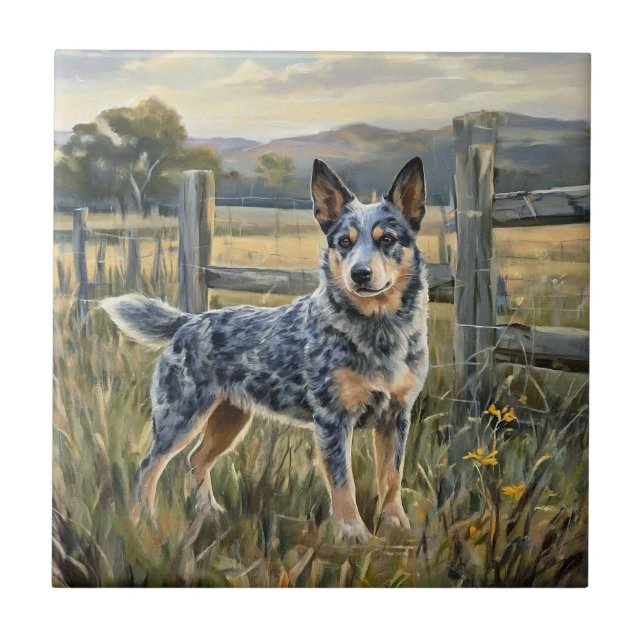 Australian Cattle Dog Fliese (Vorderseite)