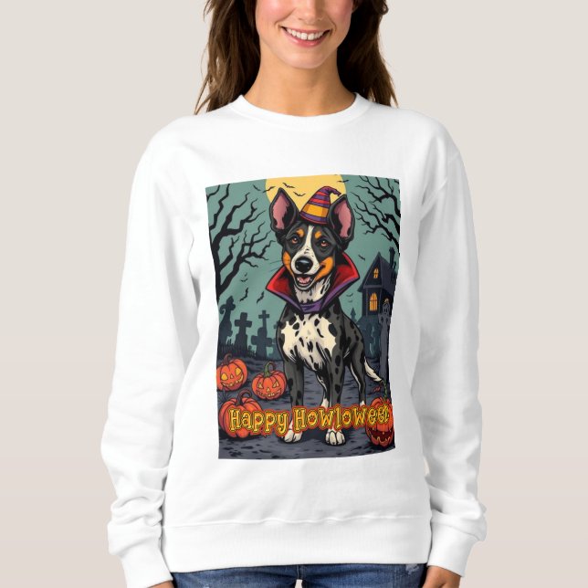 Australian Cattle Dog Happy Howloween Sweatshirt (Vorderseite)
