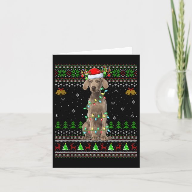 Australian Cattle Dog hässliche Weihnachtspullover Karte (Vorderseite)