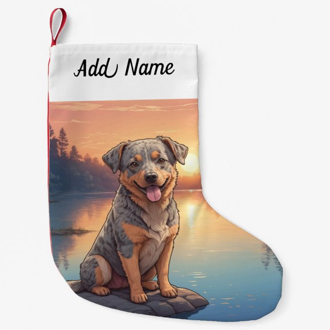Australian Cattle Dog Kleiner Weihnachtsstrumpf (Vorderseite)