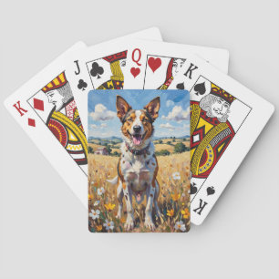 Australian Cattle Dog Landwildblume Spielkarten