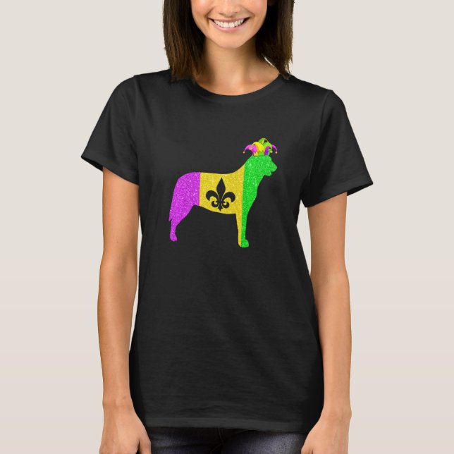 Australian Cattle Dog Lover Mardi Gras Carnival Pa T-Shirt (Vorderseite)