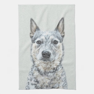 Australian Cattle Dog Painting - Niedliche Origina Handtuch