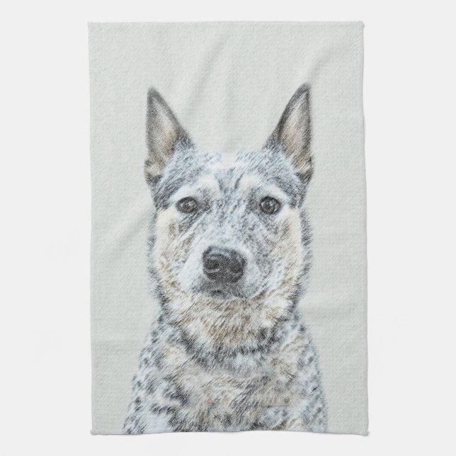 Australian Cattle Dog Painting - Niedliche Origina Handtuch (Vertikal)