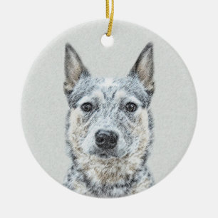 Australian Cattle Dog Painting - Niedliche Origina Keramikornament