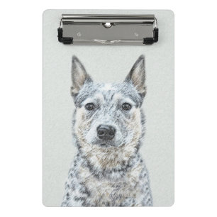 Australian Cattle Dog Painting - Niedliche Origina Mini Klemmbrett
