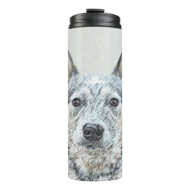 Australian Cattle Dog Painting - Niedliche Origina Thermosbecher (Vorderseite)