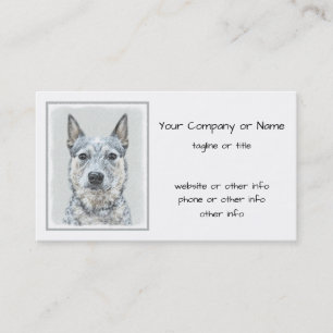 Australian Cattle Dog Painting - Niedliche Origina Visitenkarte