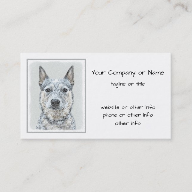 Australian Cattle Dog Painting - Niedliche Origina Visitenkarte (Vorderseite)