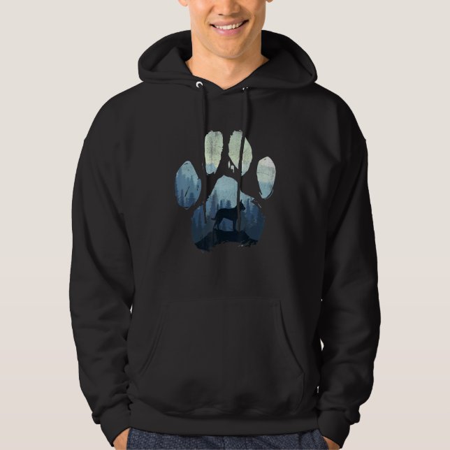 Australian Cattle Dog Paw Mom Dad Mountains Hoodie (Vorderseite)