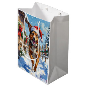 Australian Cattle Dog Red Heeler Weihnachten Mittlere Geschenktüte