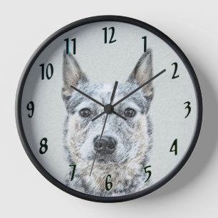 Australian Cattle Dog - Süße originelle Hundekunst Uhr