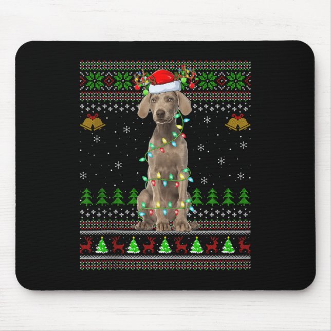 Australian Cattle Dog Ugly Christmas Sweaters Holi Mousepad (Vorne)