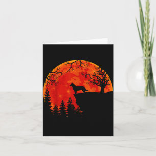 Australian Cattle Dog und Halloween-Vollmond Karte