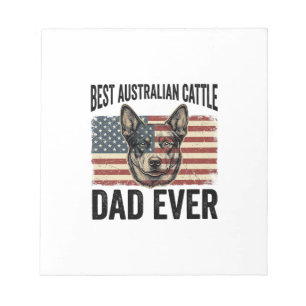 Australian Cattle Dog Vater Patriotisches Vintage- Notizblock
