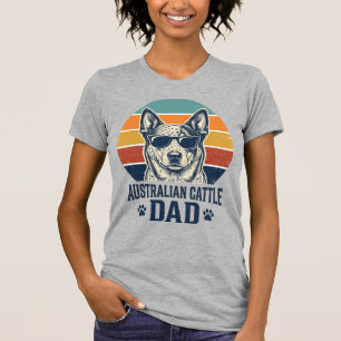 Australian Cattle Dog Vater Vintage Sonnenuntergan T-Shirt