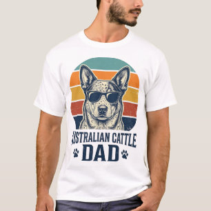 Australian Cattle Dog Vater Vintage Sonnenuntergan T-Shirt