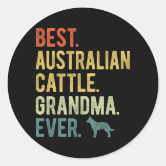 Australian Cattle Oma Ever Dog liebt Mutter Runder Aufkleber