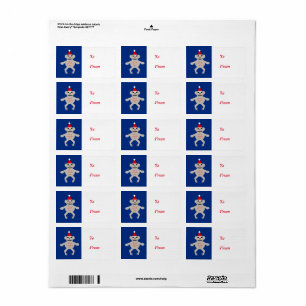 Australian Christmas Koala Bear Present Tag Labels Adressaufkleber