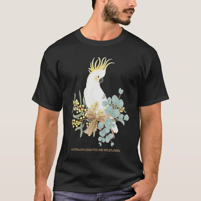 Australian Cockatoo and Wildflowers T-Shirt (Vorderseite)