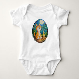 Australian Dingo howling on baby romper playsuit Strampler