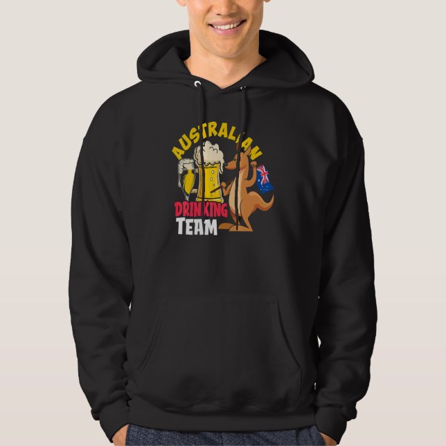 Australian Drinking Beer Team  Australia Day Hoodie (Vorderseite)