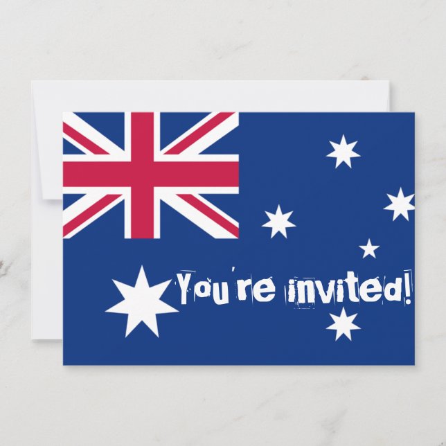 Australian Flag Customize Party Invites Einladung (Vorderseite)