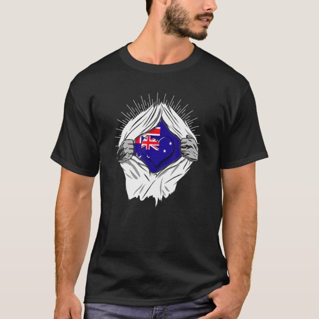 Australian Flags Zuhause T-Shirt (Vorderseite)
