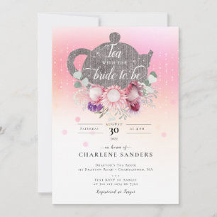Australian Floral Bridal Tea Einladung