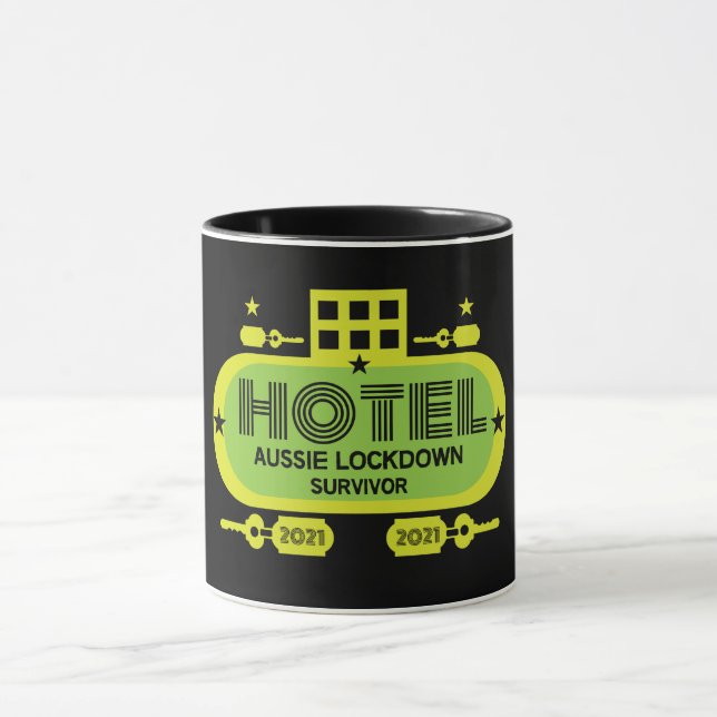 Australian Hotel Quarantine Gifts | Überleben Tasse (Zentrum)