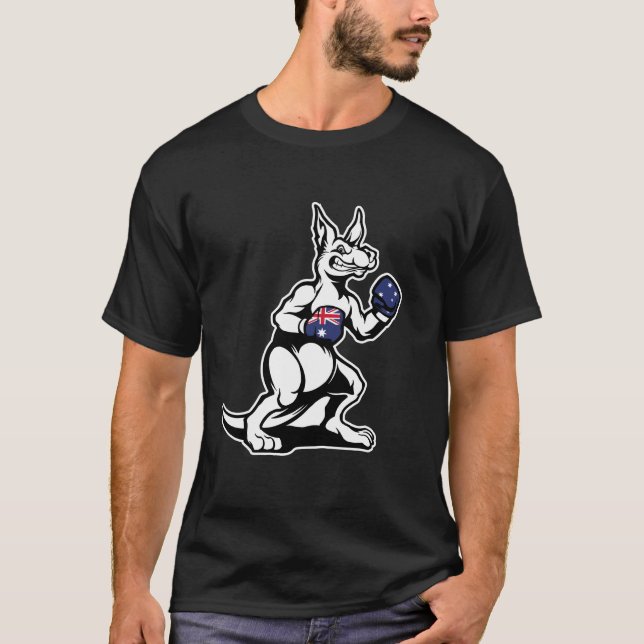 Australian Kangaroo Boxing Gloves Aussie Sporting  T-Shirt (Vorderseite)