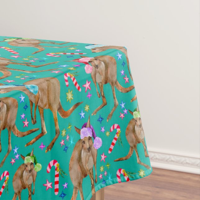 Australian Kangaroo Christmas Tablecloth Tischdecke (Beispiel)