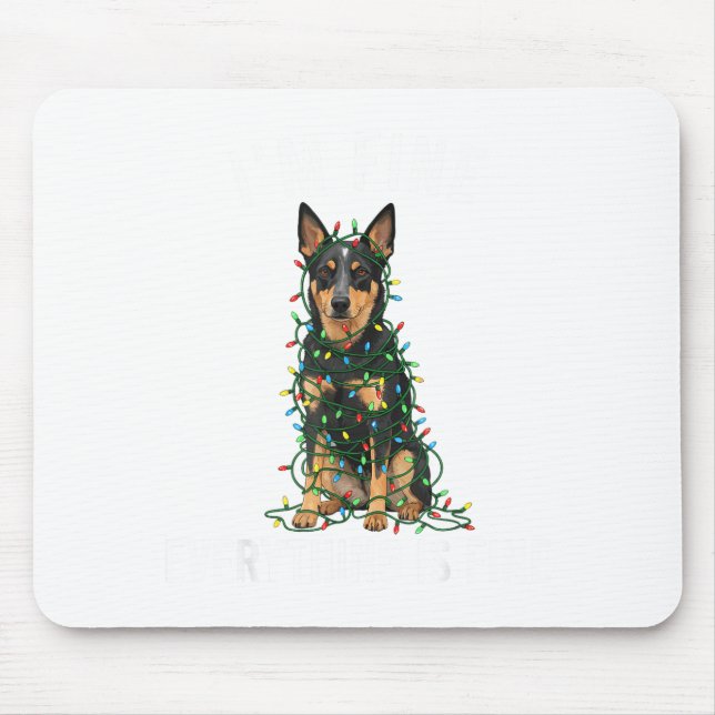Australian Kele Christmas I'm Fine Everything Is F Mousepad (Vorne)