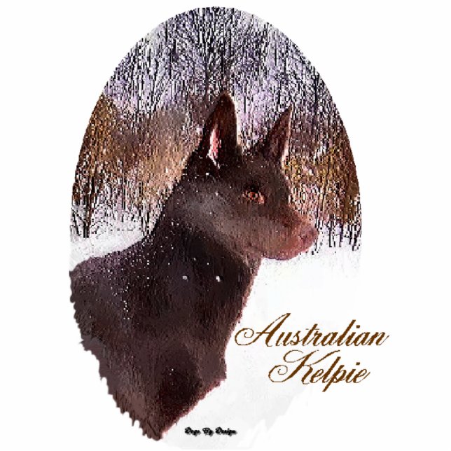 Australian Kelpe Christmas Gifts Ornament Fotoskulptur Ornament (Vorne)