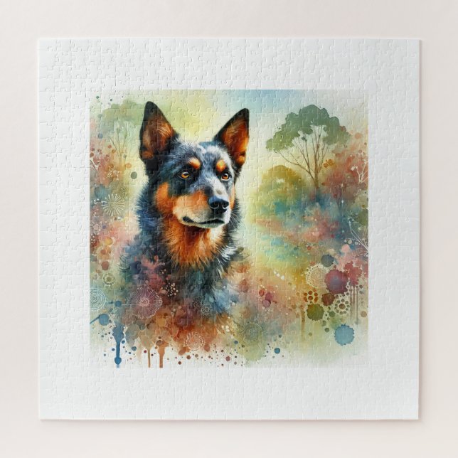 Australian kelpie 141024AREF150 - Watercolor Puzzle (Vertikal)