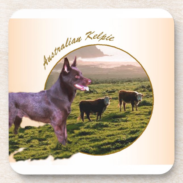 Australian Kelpie Art Gifts Untersetzer (Vorderseite)