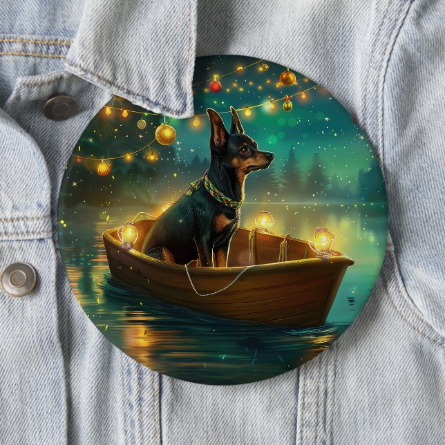 Australian Kelpie Christmas Festive Voyage Button (Beispiel)