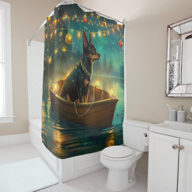 Australian Kelpie Christmas Festive Voyage Duschvorhang (Beispiel)