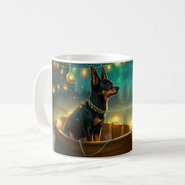 Australian Kelpie Christmas Festive Voyage Kaffeetasse (Vorderseite Links)