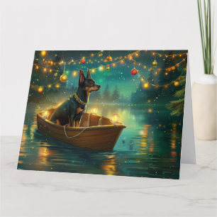 Australian Kelpie Christmas Festive Voyage Karte