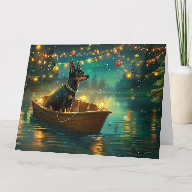 Australian Kelpie Christmas Festive Voyage Karte (Vorderseite)