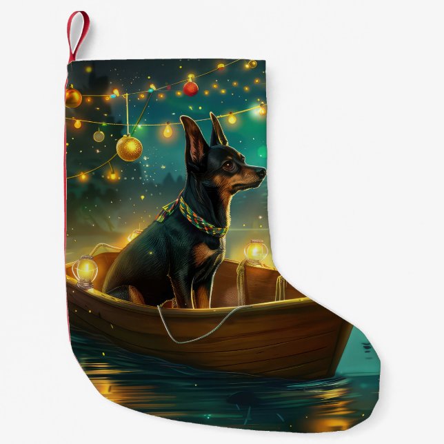 Australian Kelpie Christmas Festive Voyage Kleiner Weihnachtsstrumpf (Vorderseite)