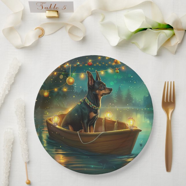Australian Kelpie Christmas Festive Voyage Pappteller (Hochzeit)