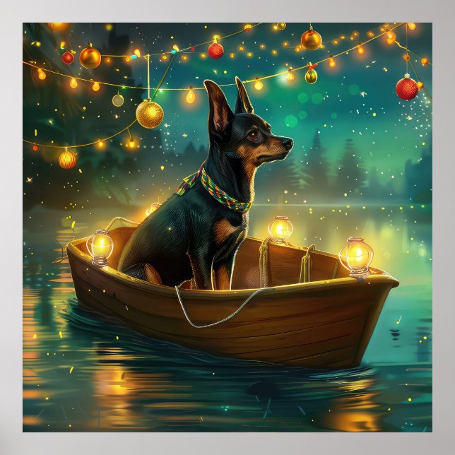 Australian Kelpie Christmas Festive Voyage Poster (Vorne)