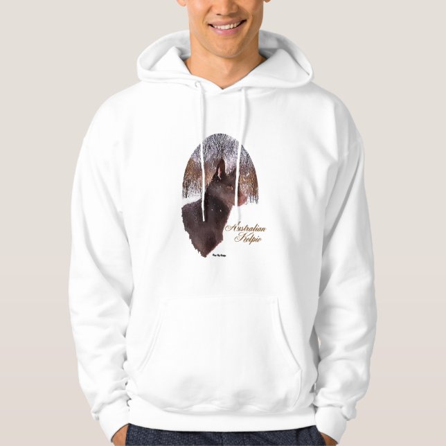 Australian Kelpie Christmas Geschenke Hoodie (Vorderseite)