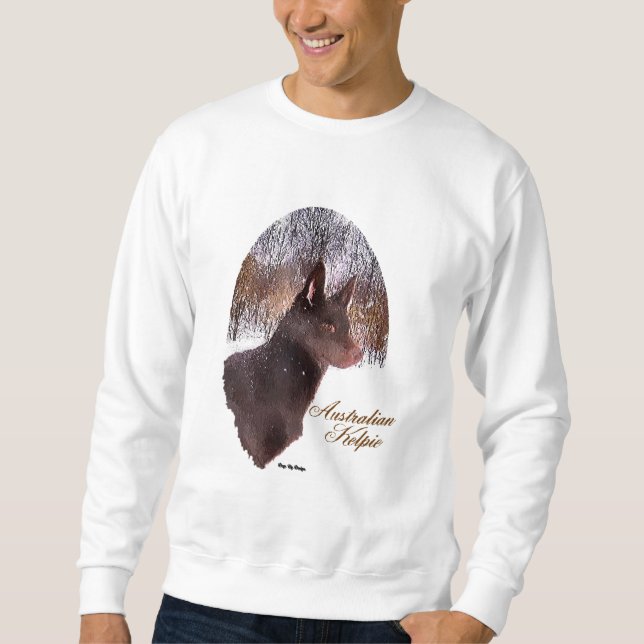 Australian Kelpie Christmas Geschenke Sweatshirt (Vorderseite)