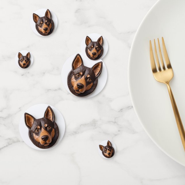 Australian Kelpie Dog 3D Inspiriert Konfetti (Gruppe)