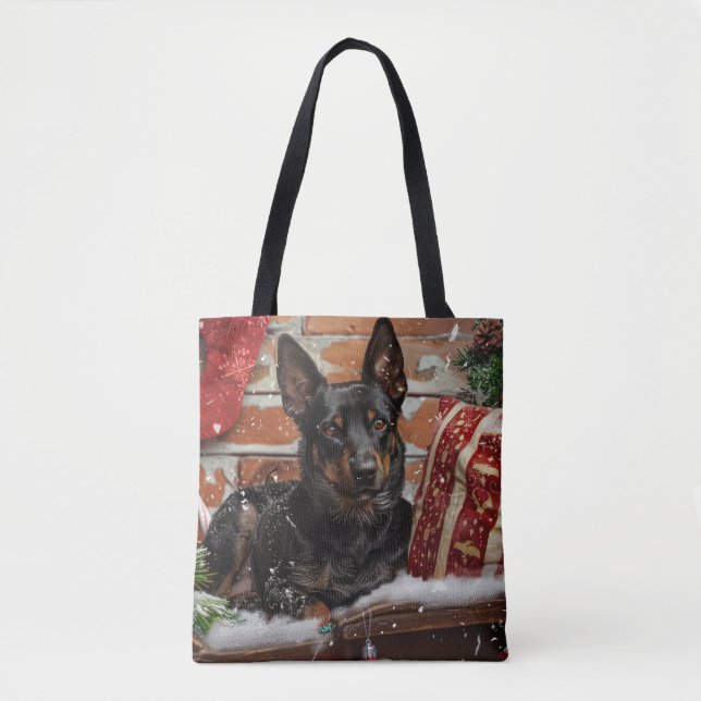 Australian Kelpie Dog Christmas Festive (Vorderseite)