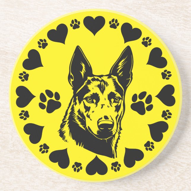 Australian Kelpie Dog Getränkeuntersetzer (Vorne)